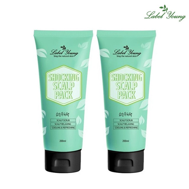 라벨영 [1+1]쇼킹두피팩 200ml 두피각질+두피냄새+두피결점 토탈케어 두피 홈스케일링