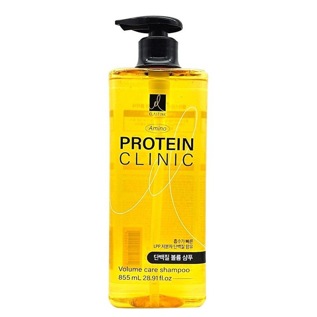 엘라스틴 아미노 프로틴 클리닉 단백질 볼륨케어샴푸 855ml 약산성 힘없는모발 헤어샴푸