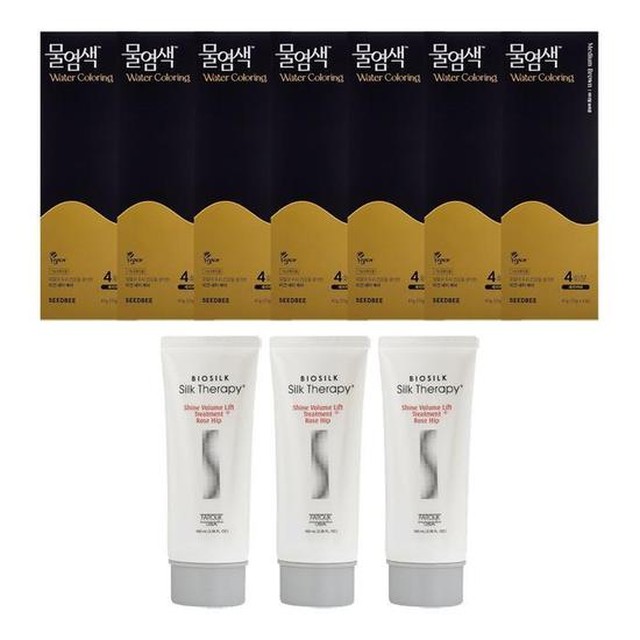 씨드비 비건 물염색 28회분+트리트먼트 100ml 3개