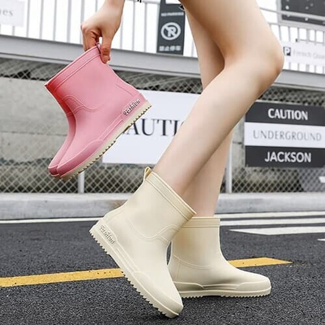 캔디팝 레인부츠 PVC소재 장마대비 장화 미끄럼방지 패션장화