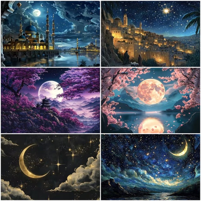 밤 별이 빛나는 하늘 테마 파티 장식 배경 산 전망 배경 은하 우주 배너 베이비 샤워 용품 어린이 선물