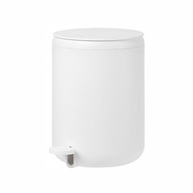 시스맥스 페달형 휴지통 5L 화이트 쓰레기통 (1개) WCFA502