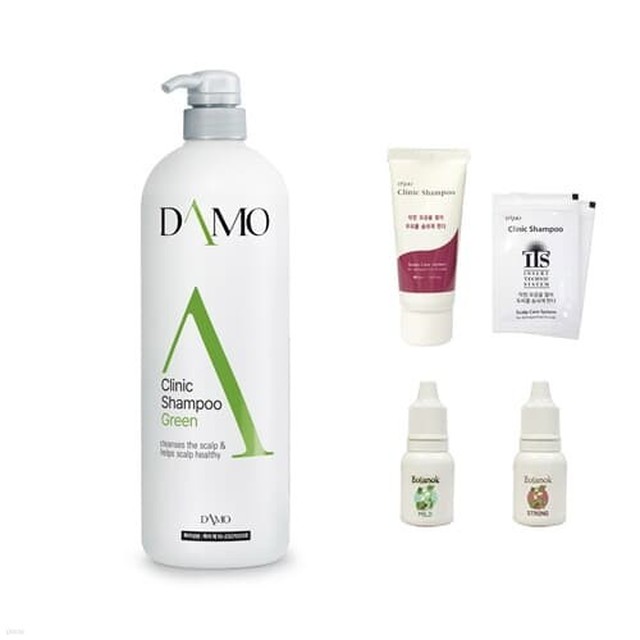 출산선물 약산성 임산부 어린이 저자극 대용량 다모 클리닉 샴푸 1000ml 그린