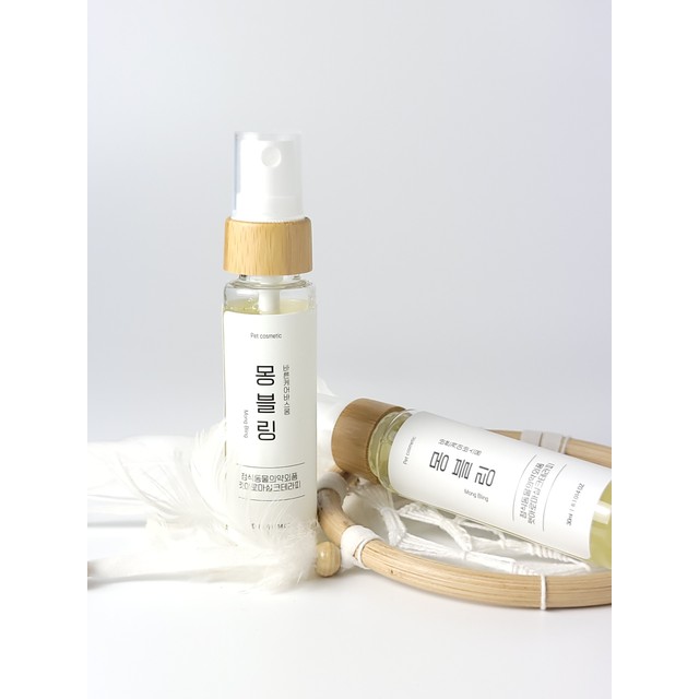 바스몽 강아지 미스트 천연 보습제 엉킨털 비듬 정전기 컨디셔너 에센스 몽블링 30ml