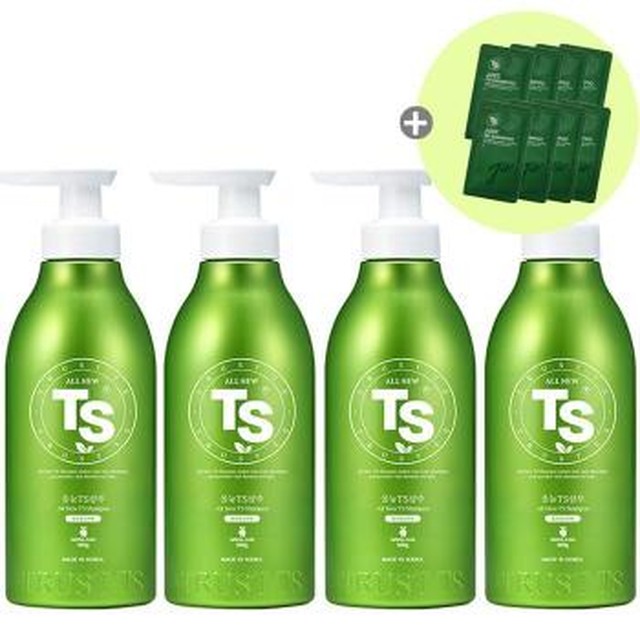 [셀러허브] 올뉴 TS 샴푸 500g 티에스 탈모샴푸 X 4개 + 6g 파우치 8개 (S48038065)[이마트몰] [48038065]