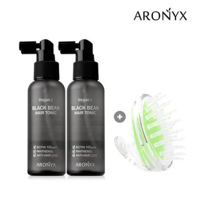 [아로닉스] 아로닉스 비건아이 블랙빈 헤어토닉 100mlx2개+두피마사지기[이마트몰]