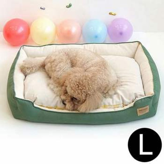 L 베드 그린 패리스독 홈리 강아지침대 강이지베드 WD84A46