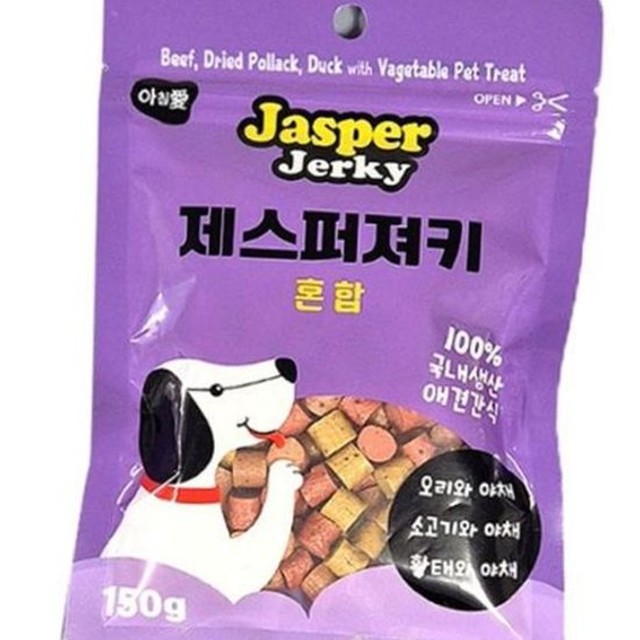 아침애 제스퍼 져키 혼합 150g X3개 강아지 간식
