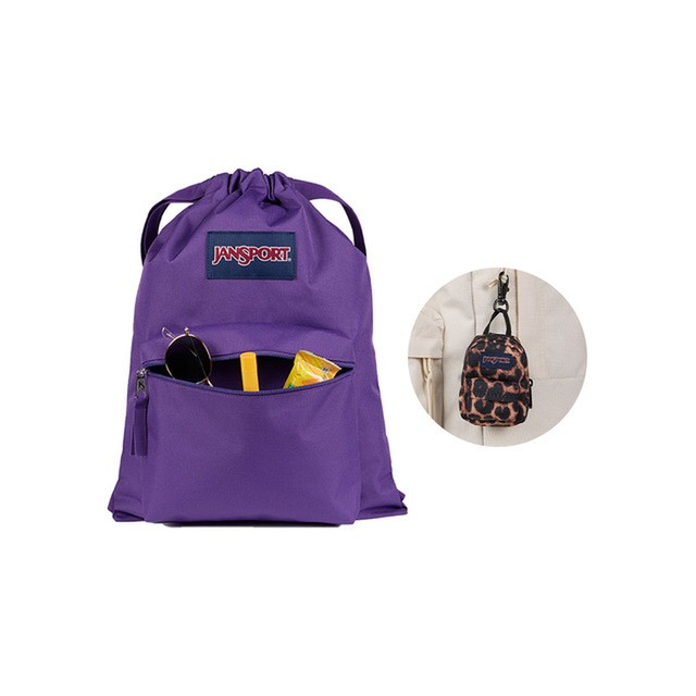 잔스포츠 JANSPORT 잔스포츠 드로우색 + 파우치 키링 백팩