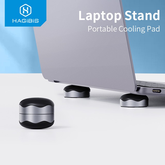 Hagibis 노트북 스탠드 MacBook 노트북 용 자기 휴대용 냉각 패드 쿨 볼 열 방출 미끄럼 방지 패드 쿨러 스탠드