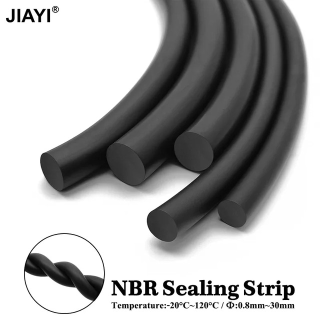 NBR 탄성 고무 씰 스트립 안티 오일 마모 방지 O 링 코드 0.8mm 1 2 3 4 5 6 7 8 10mm 1M-10M 차량 파이프라인 씰링용