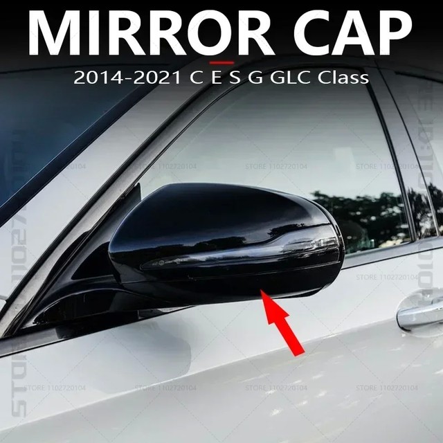 2014-2021 W205 W213 W463 W222 W253 X205 메르세데스 벤츠 C E S G GLC 클래스 백미러 캡 커버 LHD