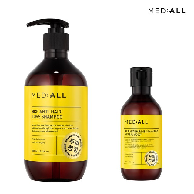 메디올 탈모 비듬 완화 약산성 샴푸 480ml+100ml 우디허발향