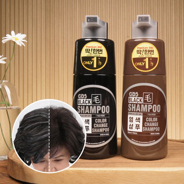 [10%적립] 딱한번 염색샴푸 프리미엄 300 X 4통/ 새치 흰머리 저자극 두피케어