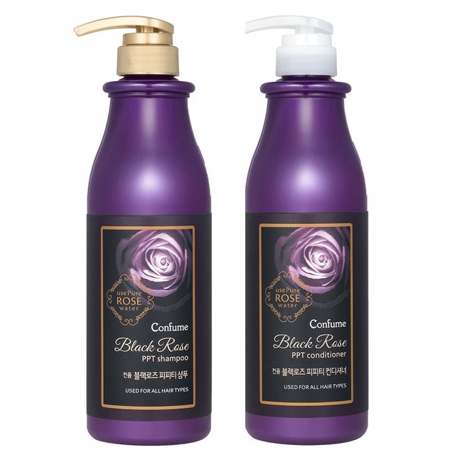 과일나라 컨퓸 블랙로즈 피피티 샴푸 컨디셔너 750ml 손상 모발 헤어케어