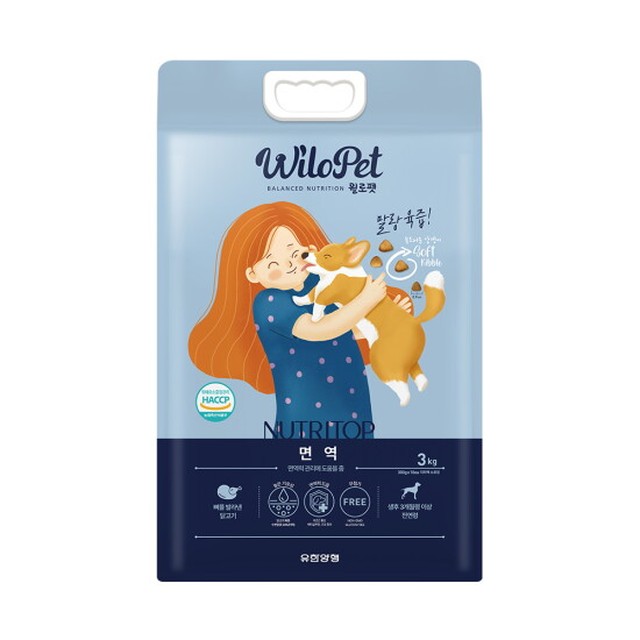 윌로펫 뉴트리탑 면역 3kg 소프트 강아지 사료