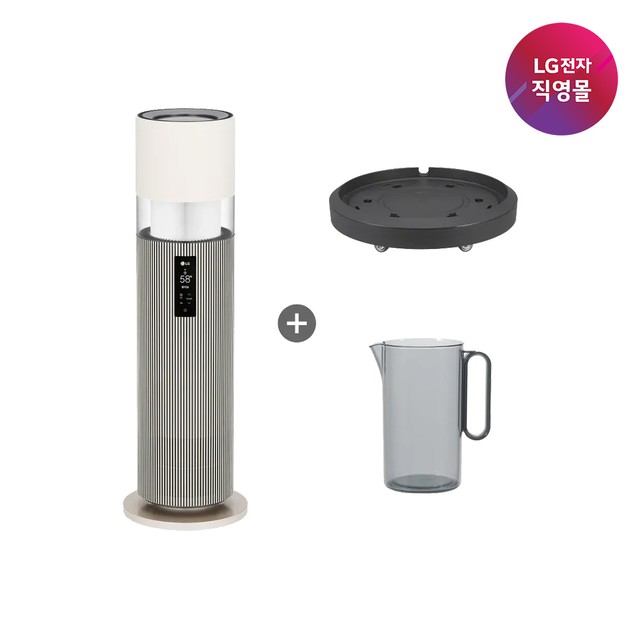 [ LG 직배송 / 전문기사 무료설치]LG 퓨리케어 오브제 하이드로타워 가습기 [HY705RSUABM] (HY705RSUA + 무빙휠 + 급수키트) +무이자12개월