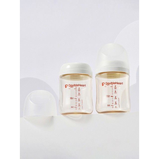 더블하트 3세대 제뉴인화이트 160ml 트윈팩(젖병2개 노꼭지) 출산 육아용품 출산 육아용품