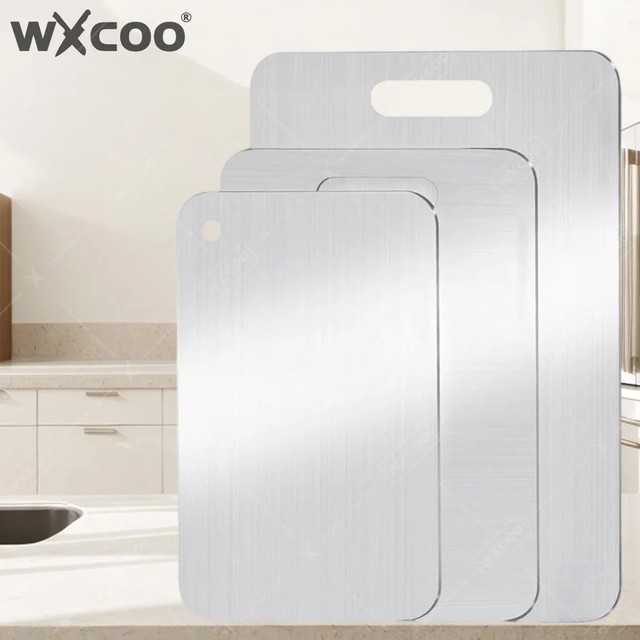 WXCOO 양면 도마 반죽판 스테인리스 스틸 주방 도구 과일 채소용 도마