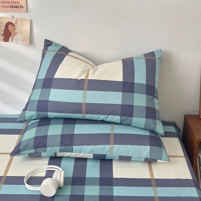 격자 무늬 스타일 직사각형 베개 커버 2pcs 베개 커버 인쇄 Pillowslip 48x74cm 쿠션 커버 홈 침대 Pillowsham 베개 커버