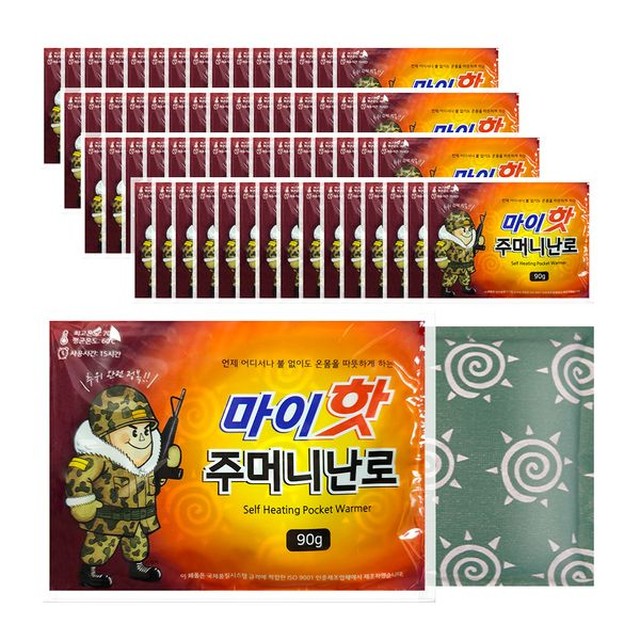 앙겔로스 마이핫 주머니난로 90g(60개입) 최신제조 핫팩 다봉산업 국산 손난로