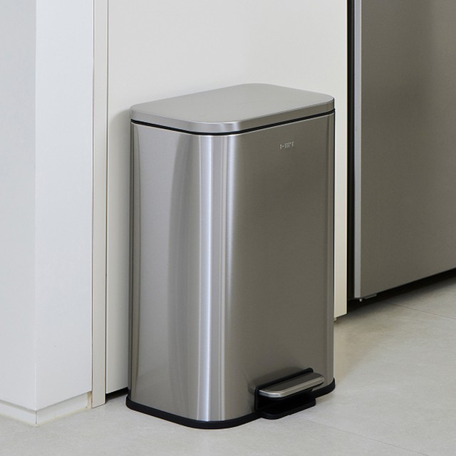 한샘 디럭스 스텐페달 휴지통 20L (실버)