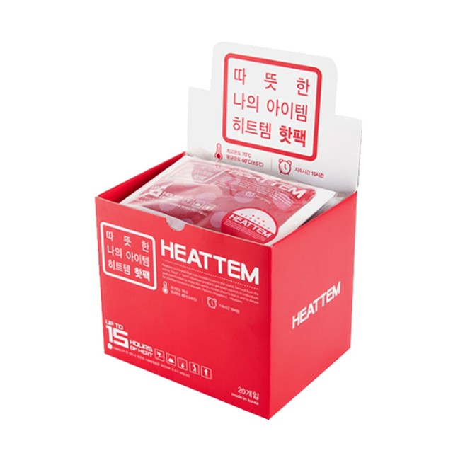 히트템 레드 핫팩 20매 포켓용 보온대 90g 손난로