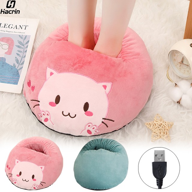 발 난로 USB 발 히터 전기 발 난방 패드 빠른 난방 부드러운 플러시 전기 발 난로 가정용 발 난방기