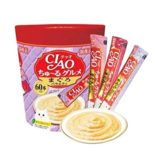 반려 이나바 챠오 츄르 구루메 참치 버라이어티 14g 60P 고양이간식