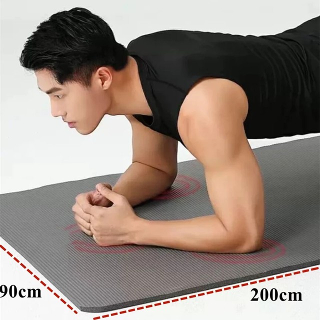 요가 매트 체조 매트 200cm*90cm*1cm 친환경 미끄럼 방지 스포츠 피트니스 매트 운동 요가 및 필라테스 피트니스 장비