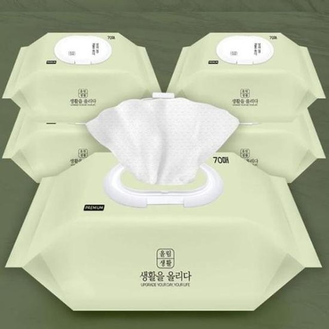 순면물티슈 올림생활 물티슈 피톤치드향 엠보싱70매20팩