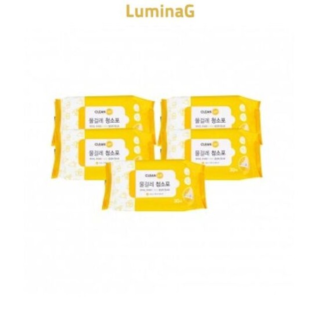 크린업 물걸레청소포 30매 대형 30x 20cm 5개 청소용품