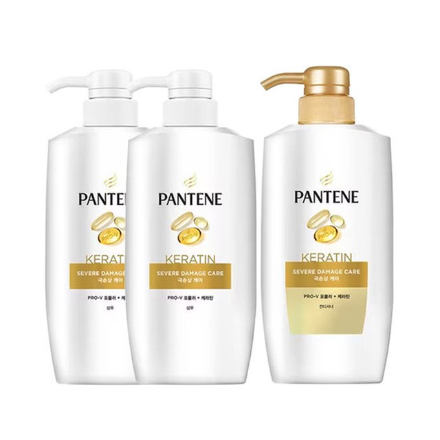 팬틴 극손상케어 샴푸 750ml 2개+컨디셔너 1개