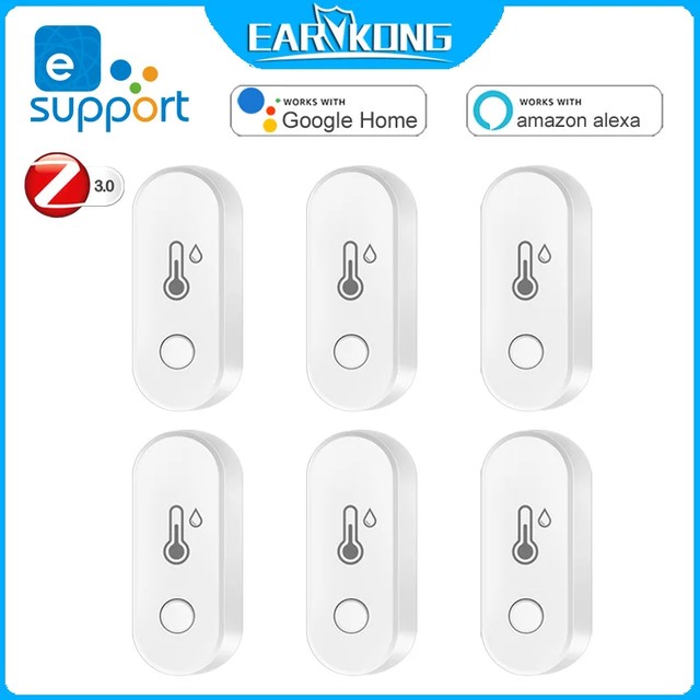 EWELink Zigbee 온도 및 습도 센서 온도계 습도계 APP 원격 모니터 스마트 라이프와 함께 작동 Alexa Google Alice