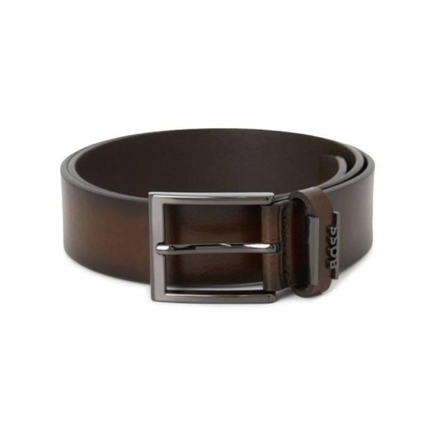 휴고보스 26SS 휴고보스남성 가죽 벨트 DARK BROWN DOM 액세서리 벨트