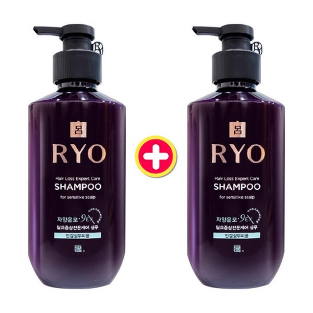 려 자양윤모 민감성 두피용 샴푸 400ml 2개팩