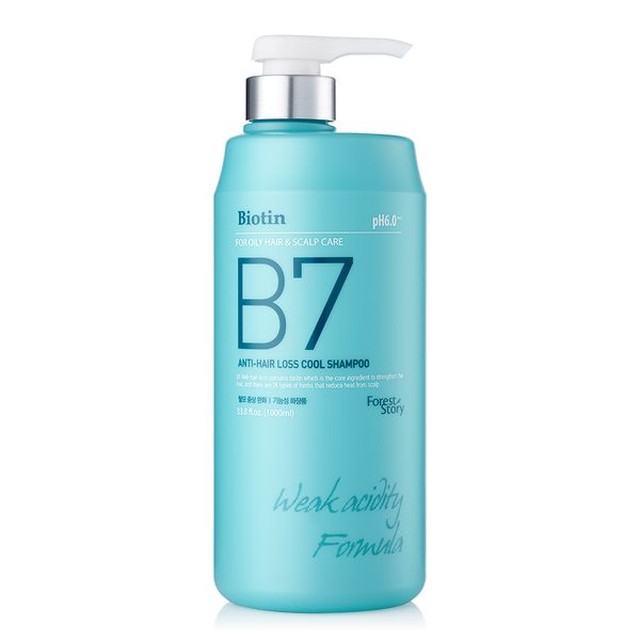 [보리보리] 포레스트스토리 B7 안티헤어로스 약산성 쿨 탈모샴푸 1000ml