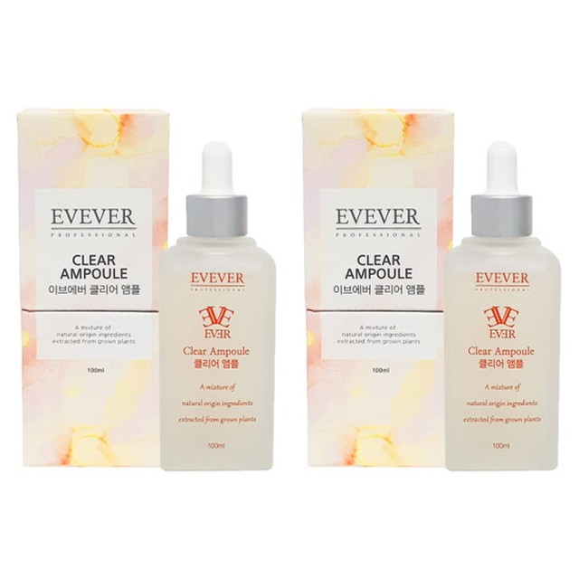 (레디) 이브에버 클리어 대용량 앰플 100ml 2개 에센스 지성 피부 피지 관리