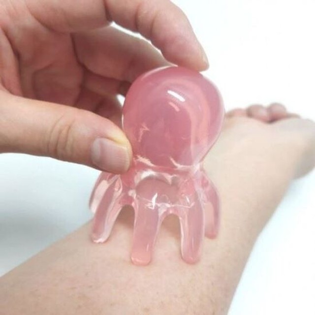 지압기 마사지기 마사지 휴대용 문어 지압 경락 괄사 두피 손발 종아리지압기 문어괄사 문어마사지기