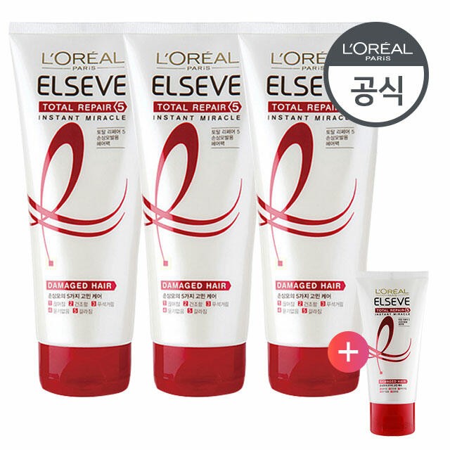 [로레알파리] 토탈리페어 미라클 헤어팩 170ml 3개+TR5 헤어팩 50ml +할인쿠폰
