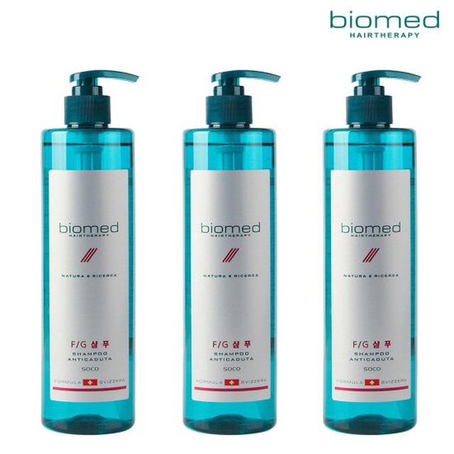 바이오메드 FG 샴푸 500ml x 3개 지성두피 비듬샴푸