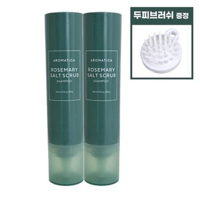 [기타] 아로마티카 로즈마리 솔트스크럽 샴푸 300g 2병 비건 두피 케어 (19296968)[이마트몰]