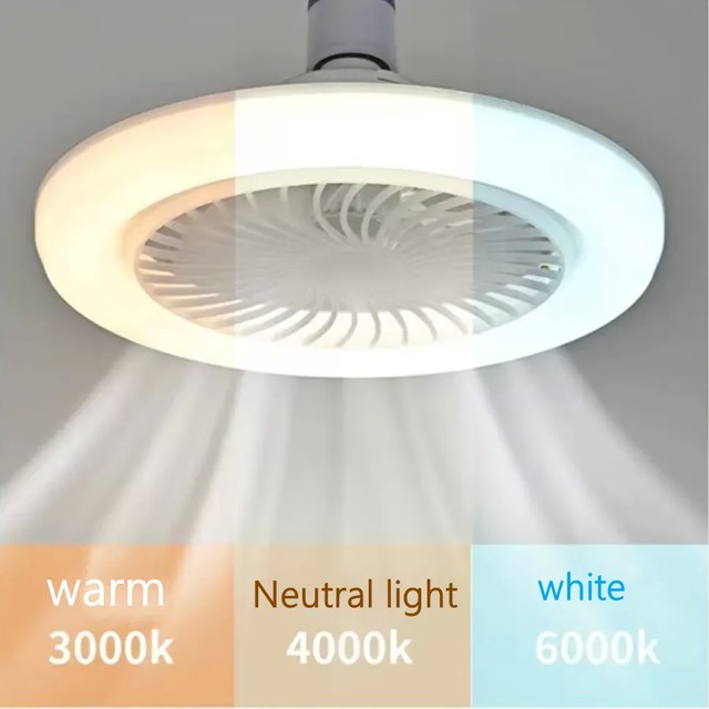 2 In 1 천장 팬 램프 3 속도 조절 가능 E27 베이스 무한 디밍 가능 거실 침실 연구용 LED 조명