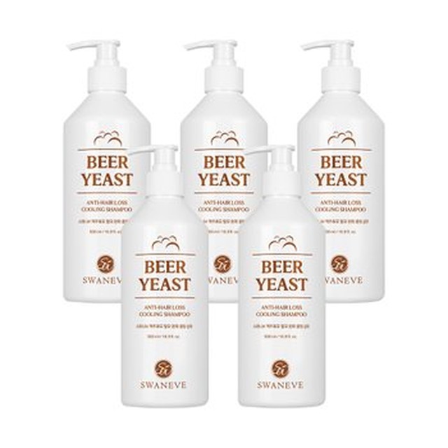 [스와니브] 스와니브 맥주효모 탈모완화 쿨링샴푸 500ml 5통 대용량 탈모 샴푸[이마트몰] [맥주효모 탈모 완화 쿨링 샴푸]