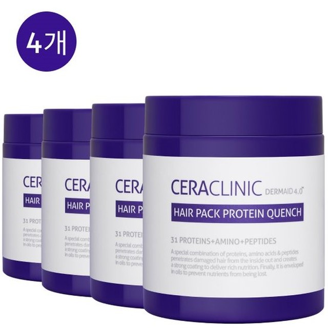 [4개]세라클리닉 극손상모 단백질 공급 헤어팩 250ml