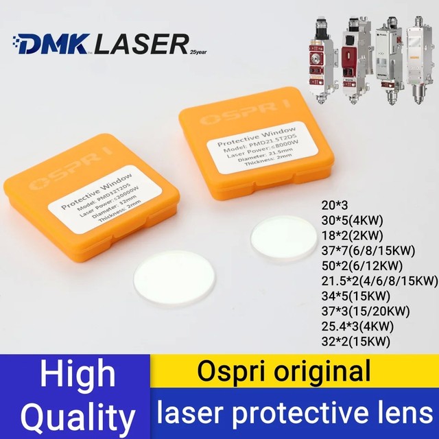 [해외] DMK OSPRI 오리지널 레이저 보호 윈도우 37*7 34*5 37*7 21.5*2 30*5 32*2mm 절단 용접 보호 린스 석영 안경