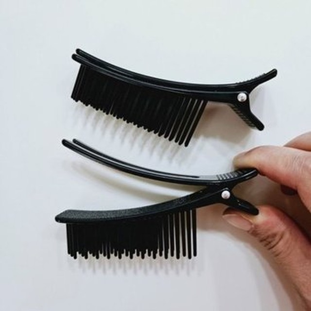 [기타] 집게 블랙 클립 볼륨 염색 헤어 미니 2개입 가르마 고 스타일 고정 아이롱 미용실 염색[이마트몰]