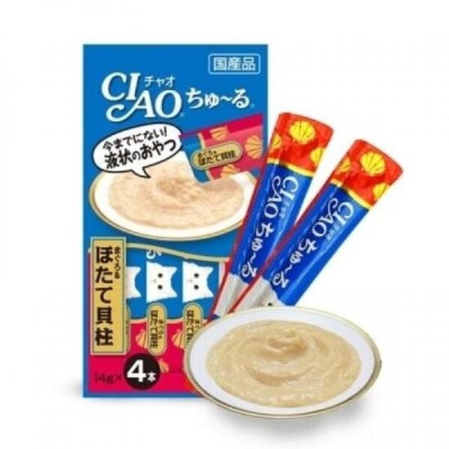 반려 고양이간식 이나바 챠오츄르 참치 가리비관자 4px6개 츄르 이나바츄르