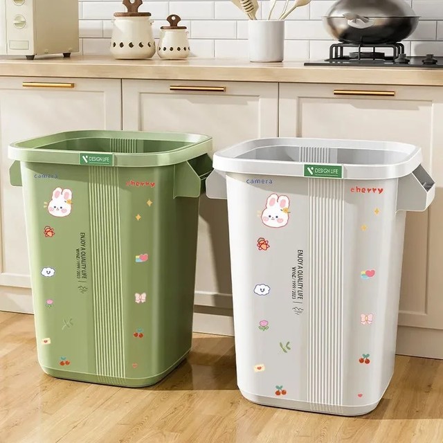 대용량 주방 쓰레기통 30L 플라스틱 가정용 거실 욕실 상업용 식당 야외 쓰레기통
