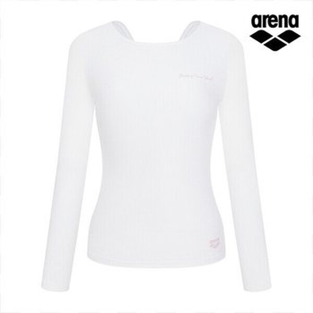 아레나 스위즐 슬림핏 롱슬리브 래쉬가드 A6BL1PQ01WHT